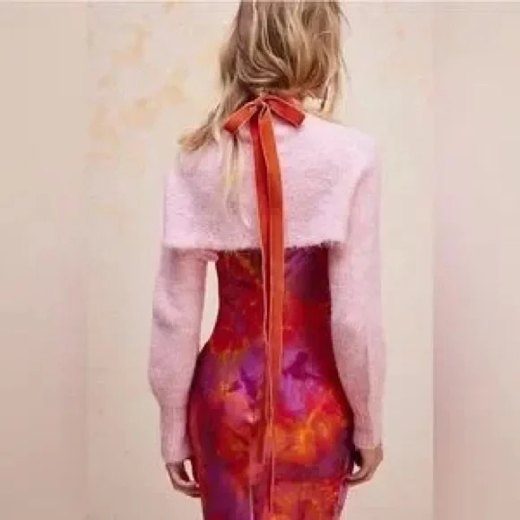 NWOT Free People Pink Prima Donna Knit Shrug Cardigan - Picture 2 of 2